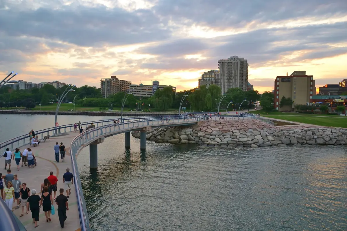 Spencer Smith Park and the waterfront in Burlington